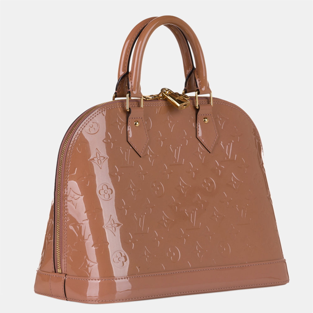 

Louis Vuitton Beige/Brown Vernis Alma PM