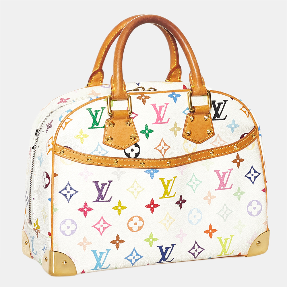 

Louis Vuitton White Monogram Multicolore Trouville