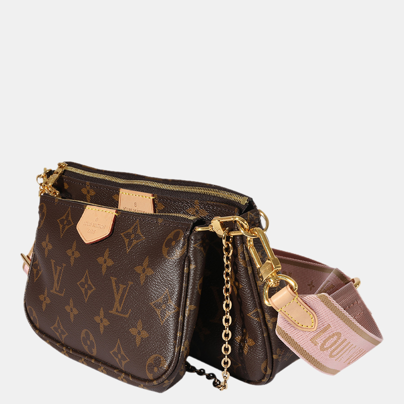 

Louis Vuitton Rose Clair Monogram Multi Pochette Accessoires Bag, Brown