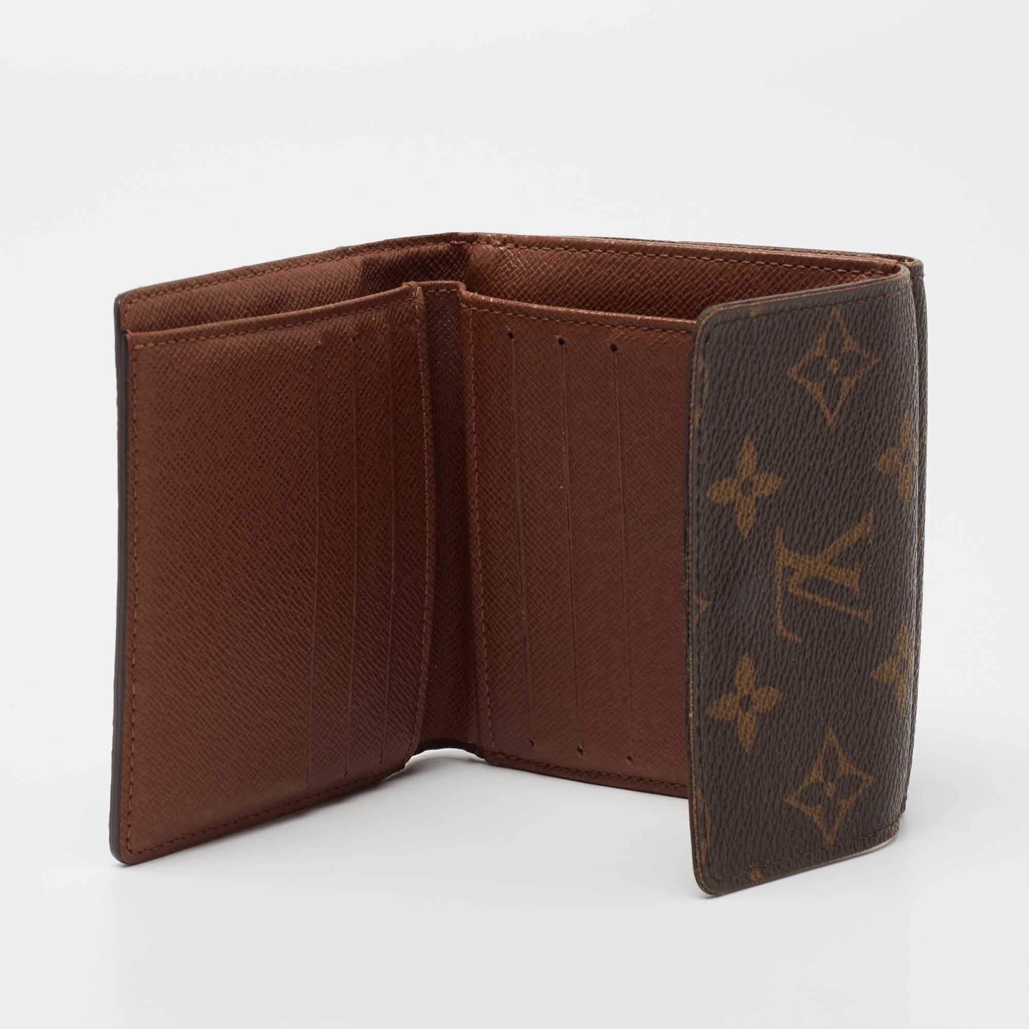 

Louis Vuitton Monogram Canvas Elise Compact Wallet, Brown