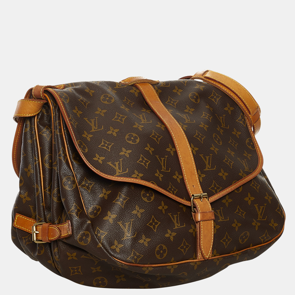

Louis Vuitton Brown Monogram Saumur 35