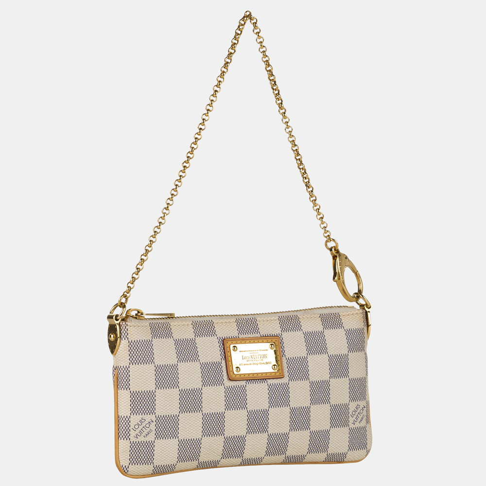 

Louis Vuitton White Damier Azur Milla Pochette MM