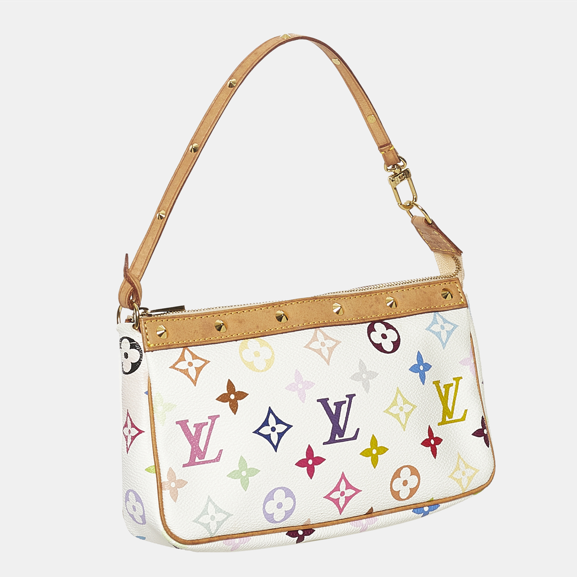 

Louis Vuitton White Monogram Multicolore Pochette Accessoires