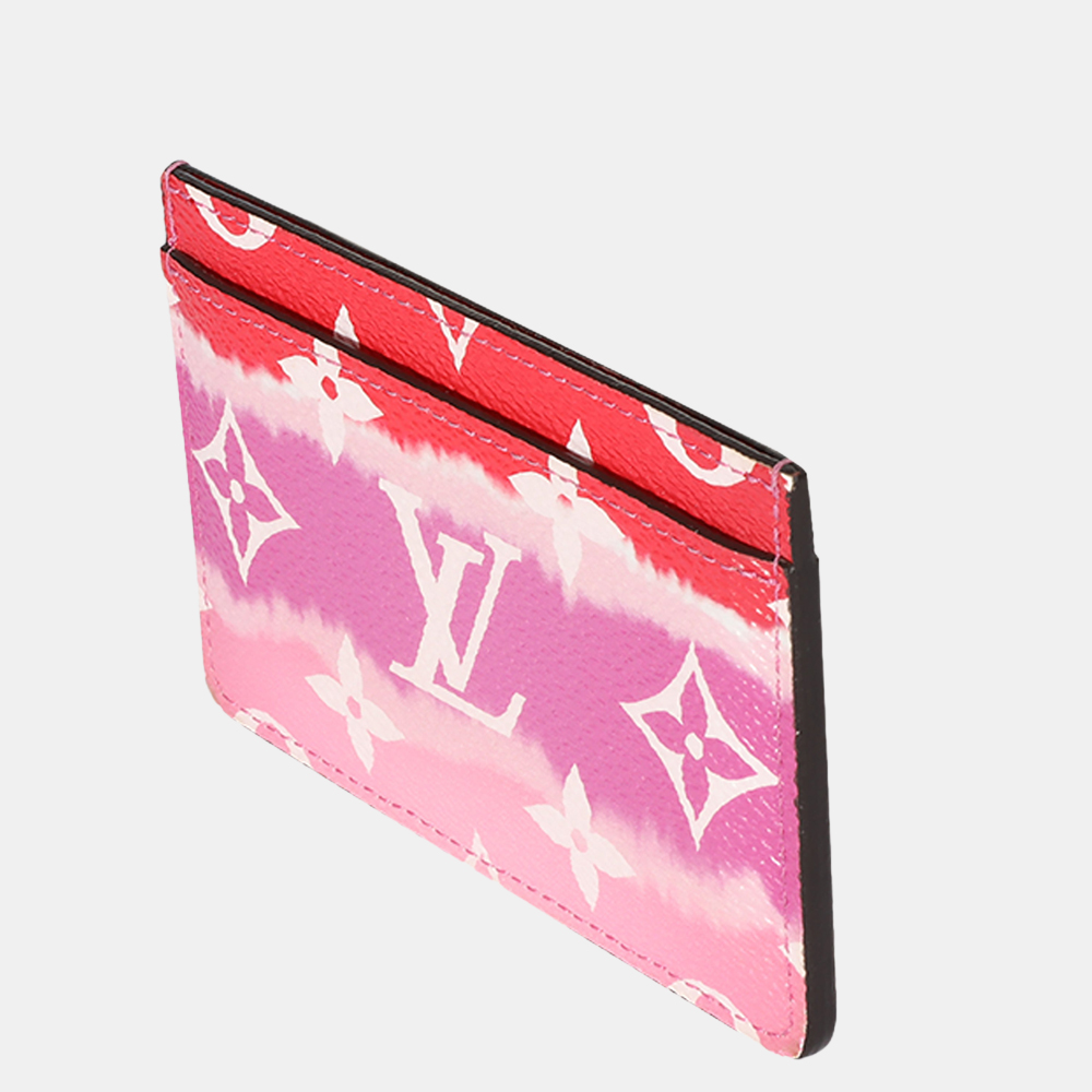 

Louis Vuitton Multicolor Canvas Escale Card Holder, Pink