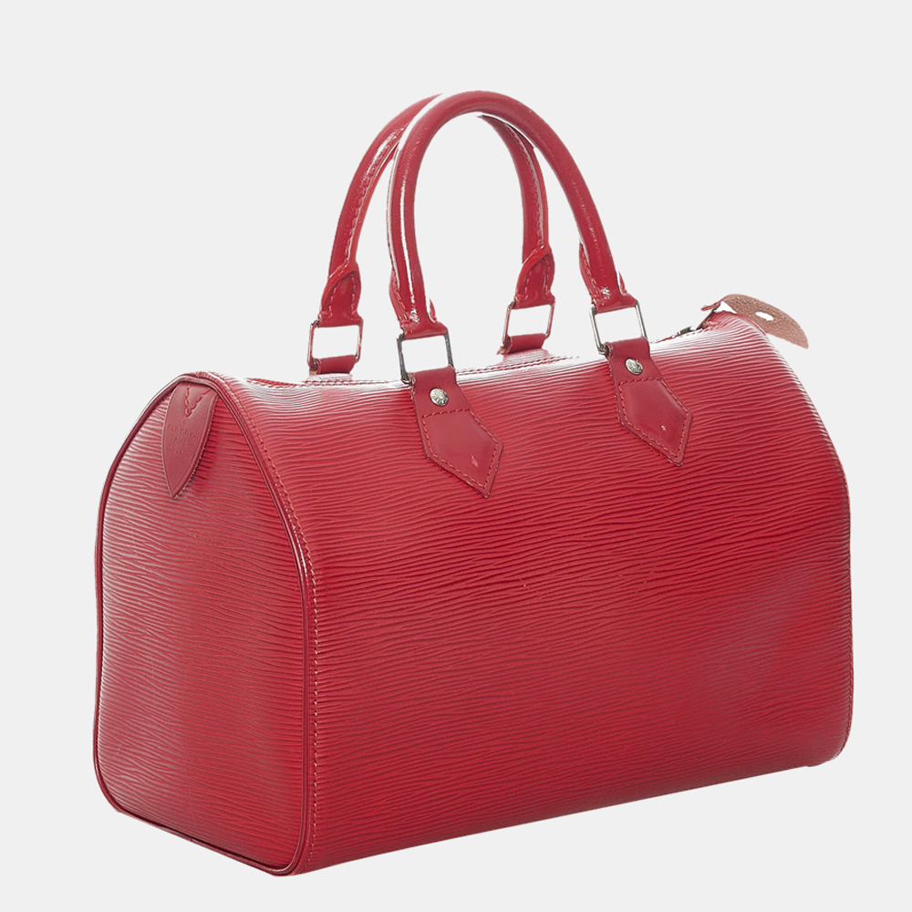 

Louis Vuitton Red Epi Speedy 25