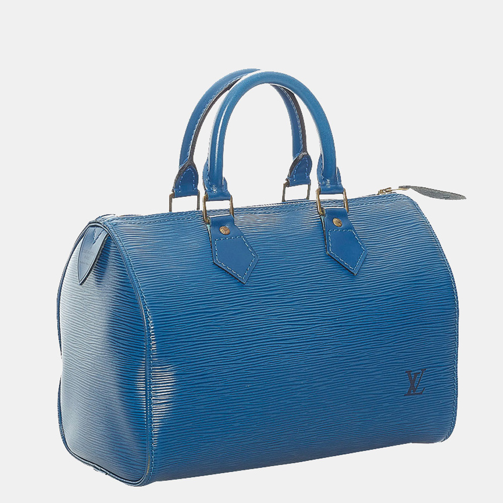 

Louis Vuitton Blue Epi Speedy 25