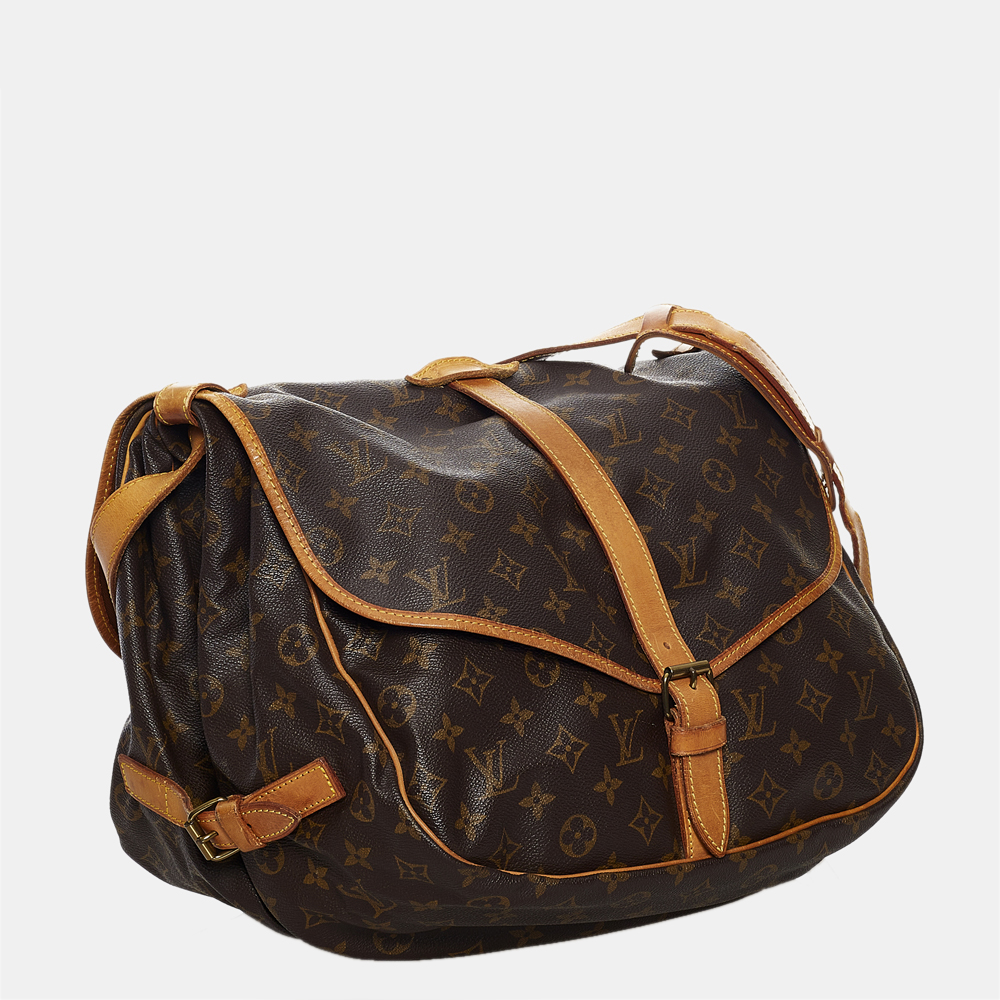 

Louis Vuitton Brown Monogram Saumur 35