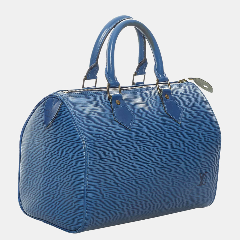 

Louis Vuitton Blue Epi Speedy 25