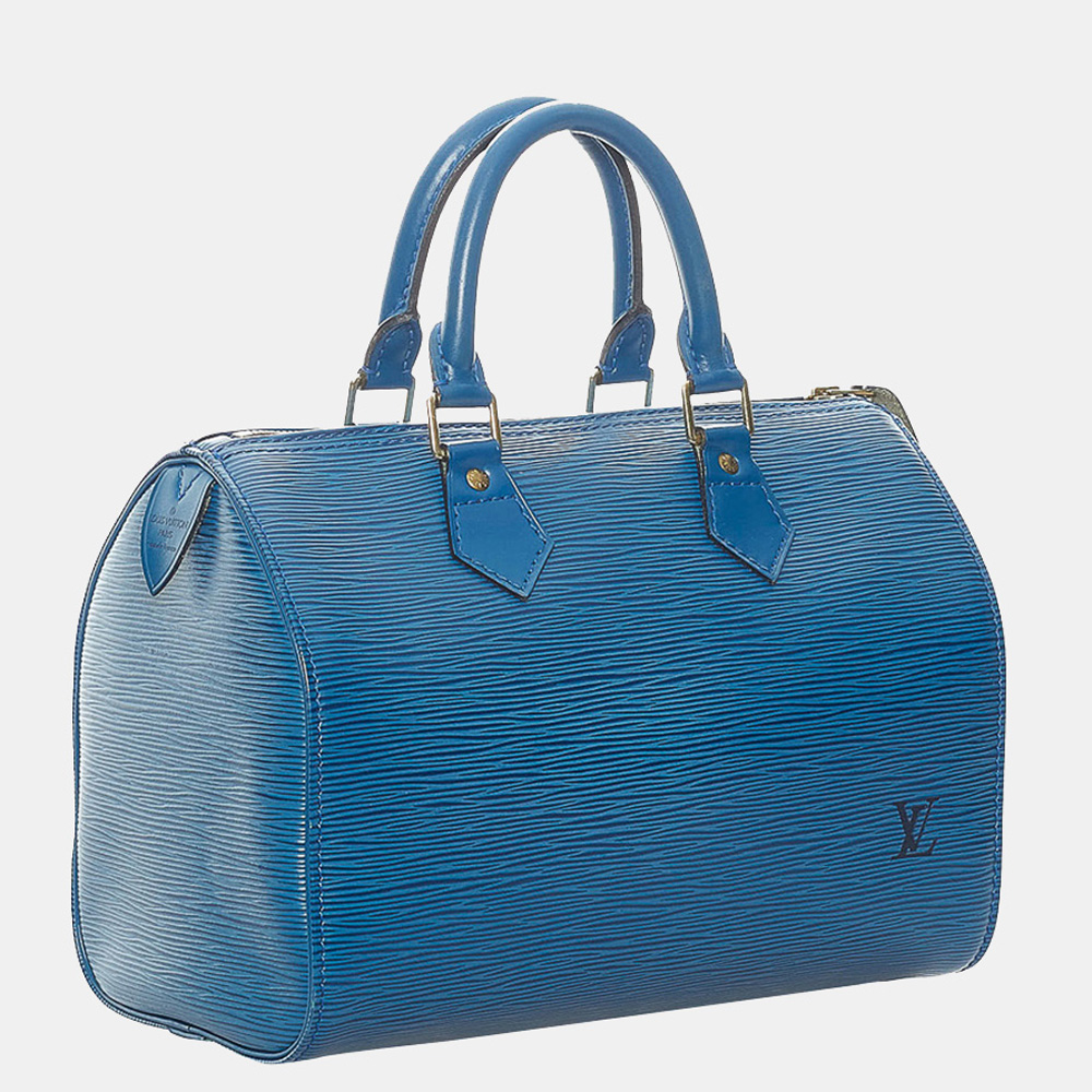 

Louis Vuitton Blue Epi Speedy 25