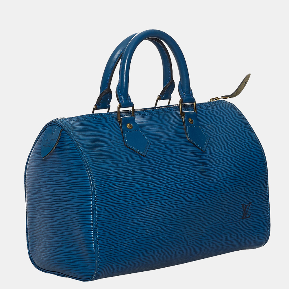 

Louis Vuitton Blue Epi Speedy 25