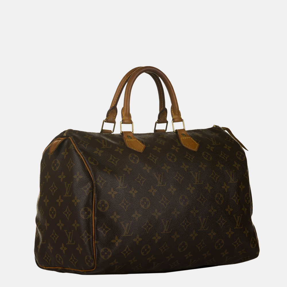 

Louis Vuitton Brown Monogram Speedy 35