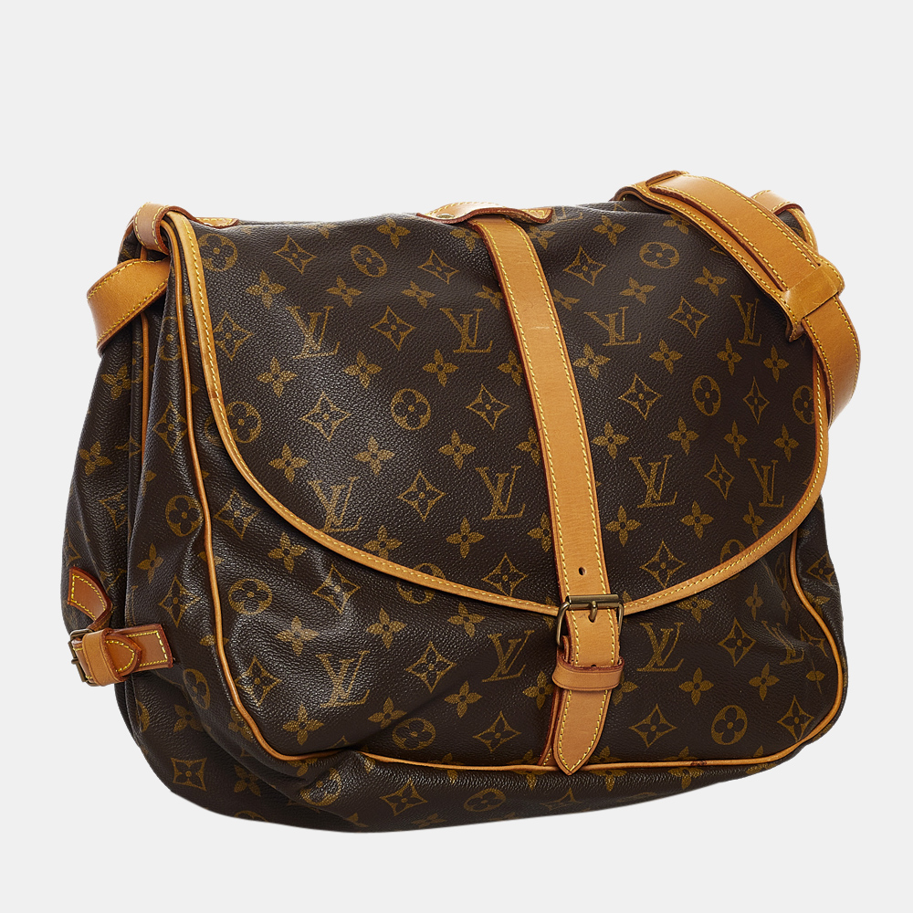 

Louis Vuitton Brown Monogram Saumur 35