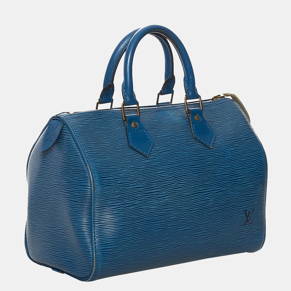 

Louis Vuitton Blue Epi Speedy 25