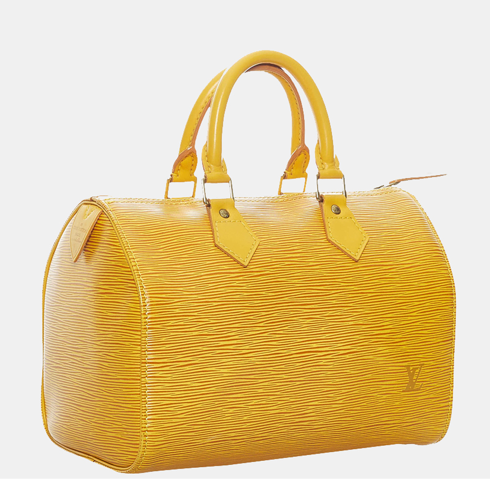 

Louis Vuitton Yellow Epi Speedy 25