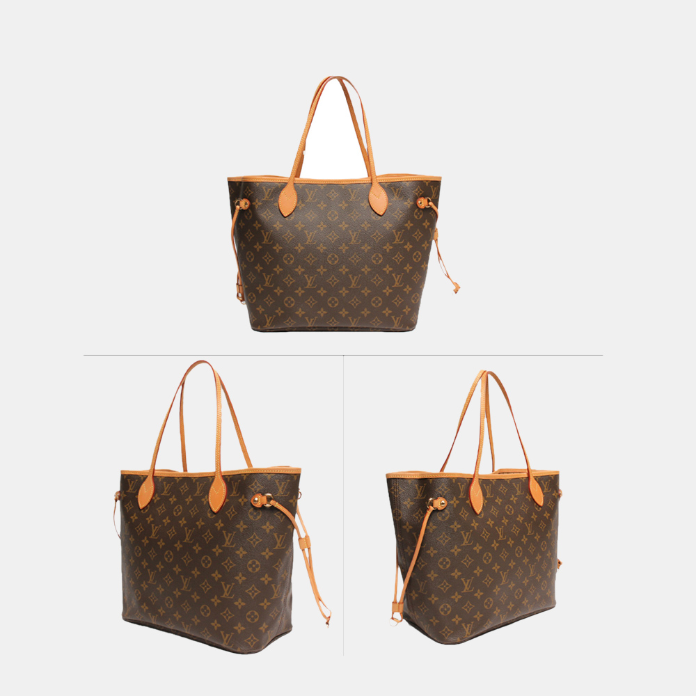 

Louis Vuitton Brown Canvas Monogram Neverfull MM Tote Bag
