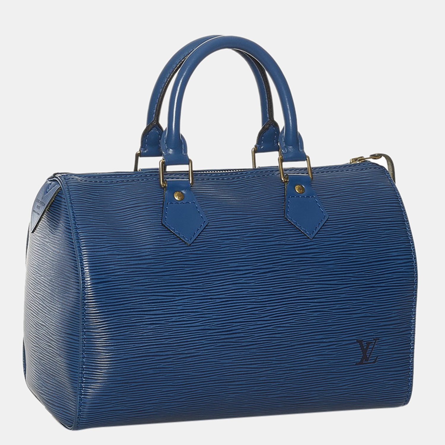 

Louis Vuitton Blue Epi Leather Speedy 25 Satchel Bag