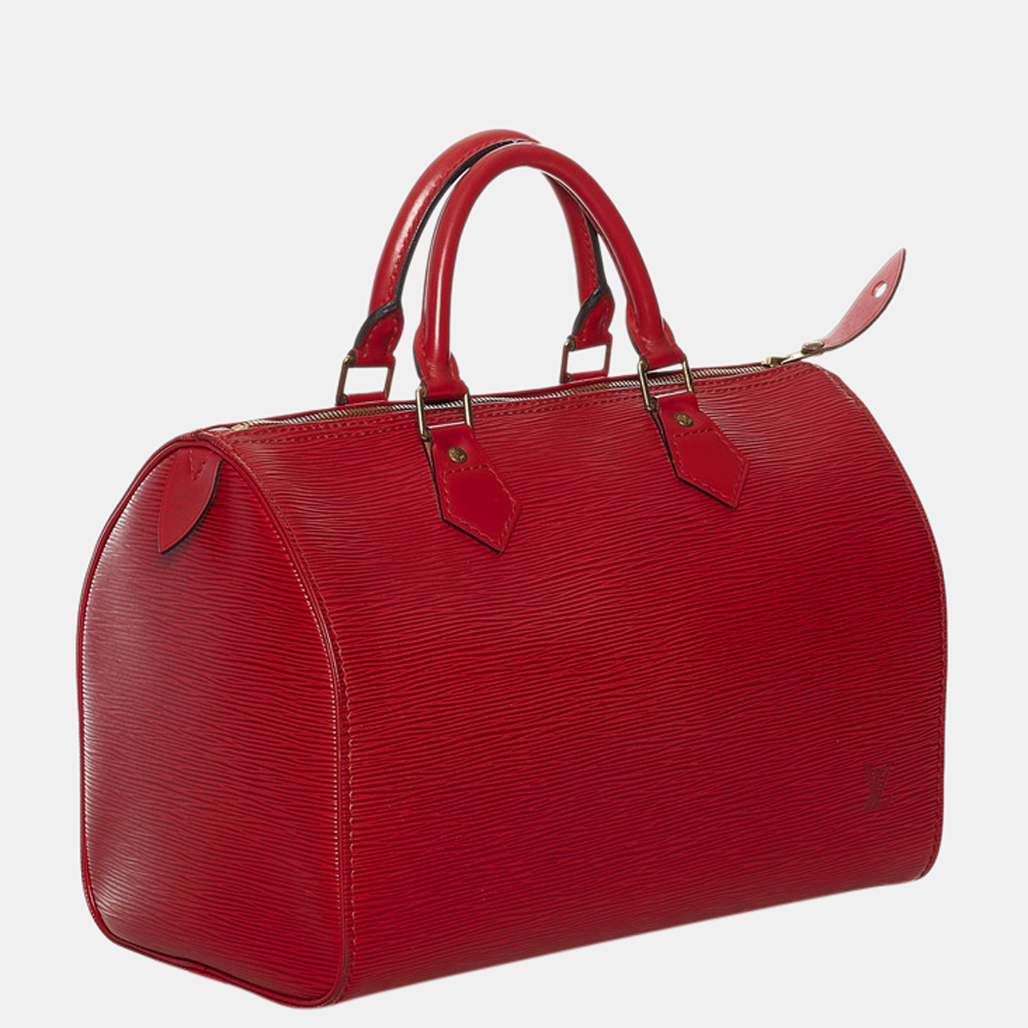 

Louis Vuitton Red Epi Leather Speedy 30 Satchel Bag