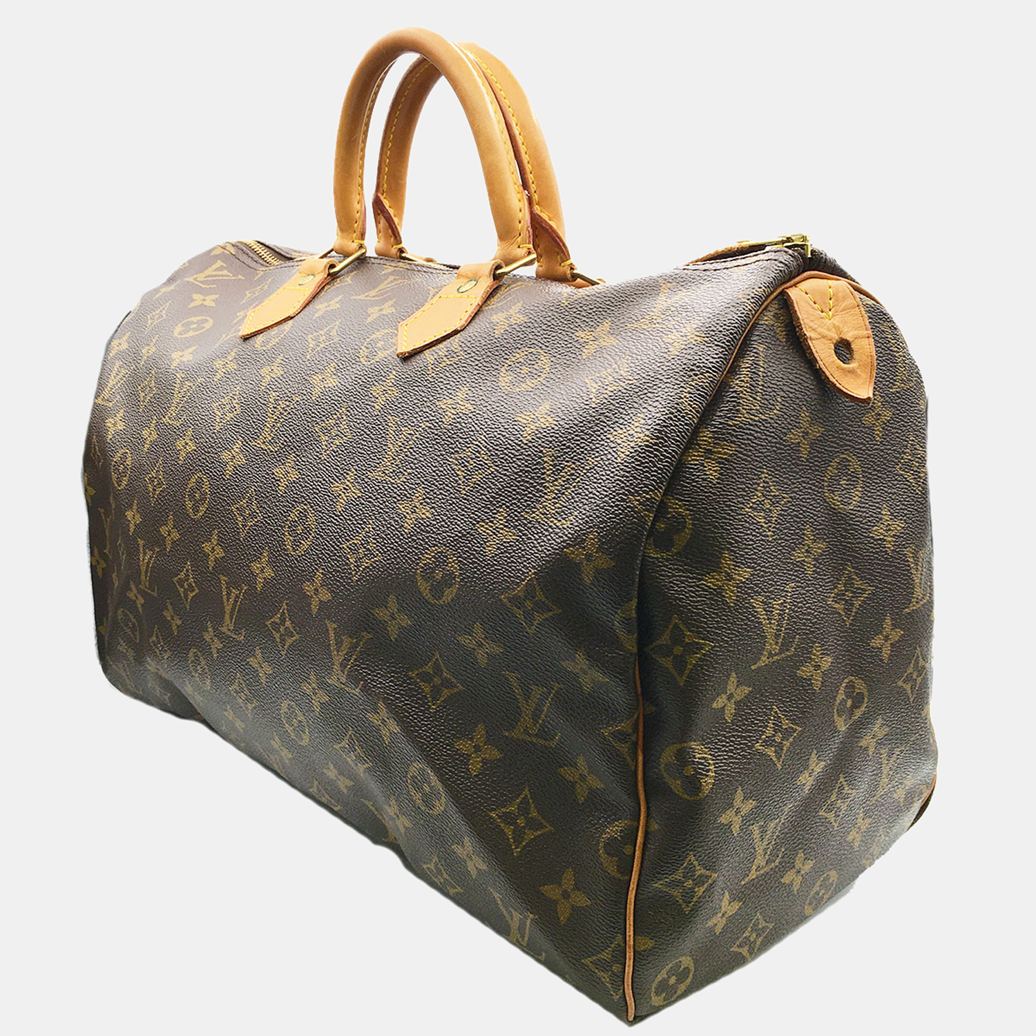 

Louis Vuitton Brown Monogram Canvas Speedy 40 Satchel Bag