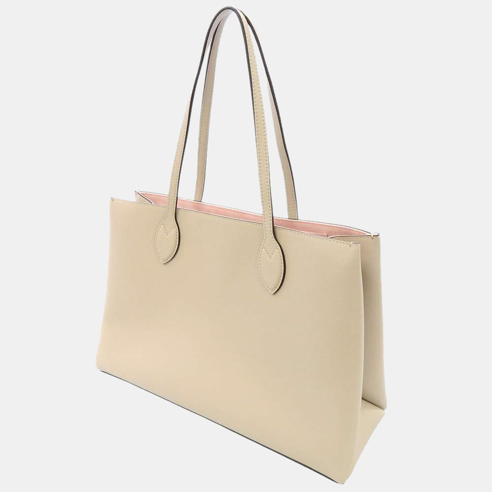 

Louis Vuitton Greige Leather LockMe Shopper Bag, Beige