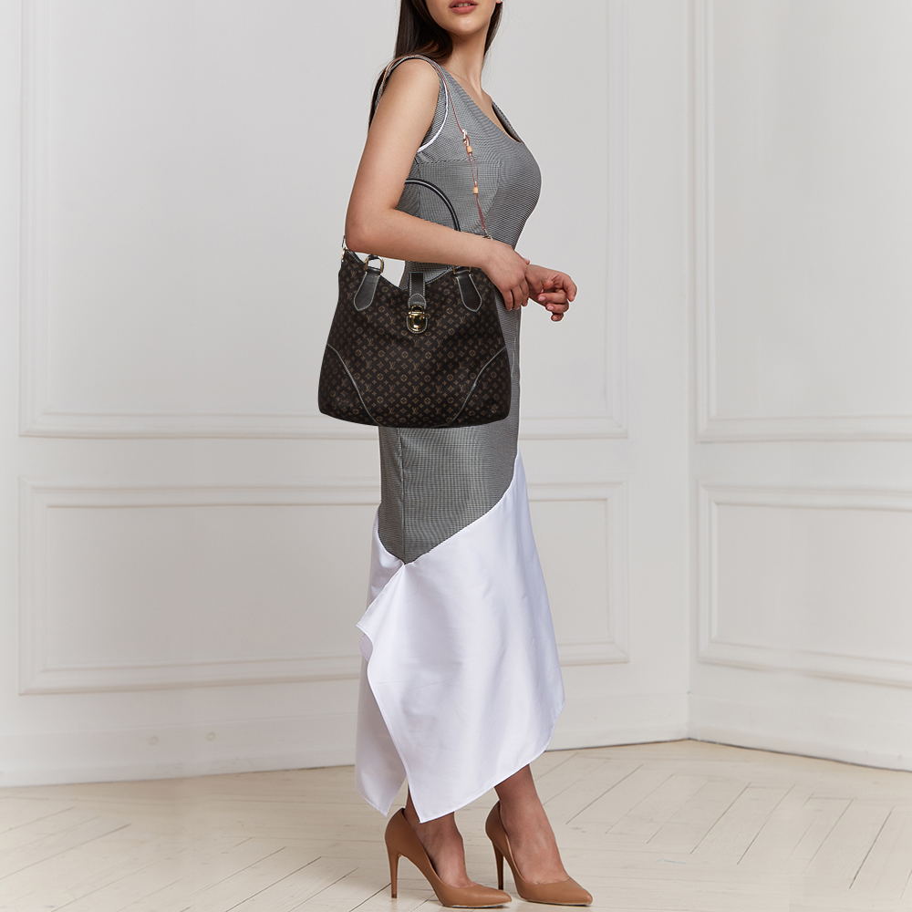 

Louis Vuitton Fusain Monogram Mini Lin Canvas Elegie Bag, Brown