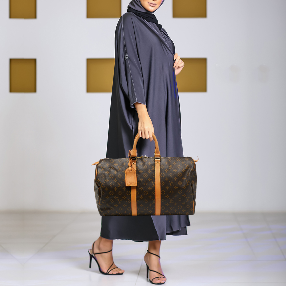 

Louis Vuitton Monogram Canvas Keepall 45 Bag, Brown