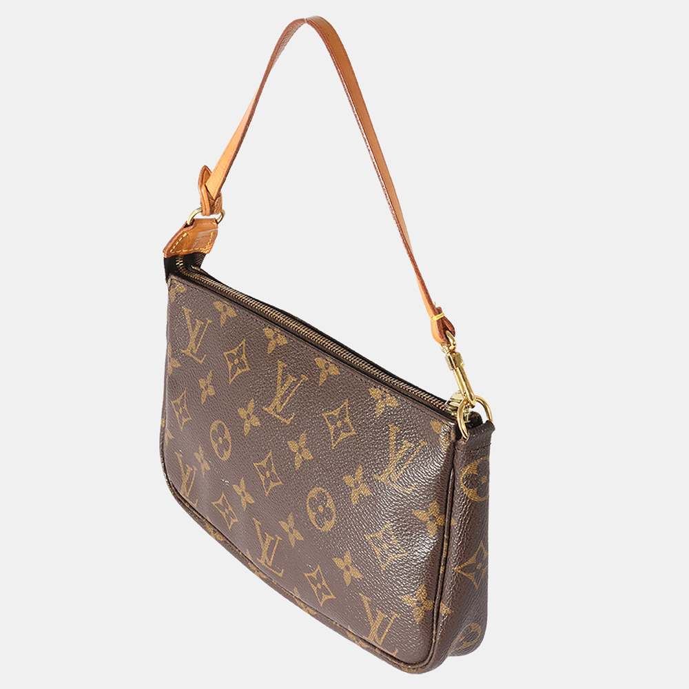 

Louis Vuitton Monogram Canvas Pochette Accessoires Bag, Brown