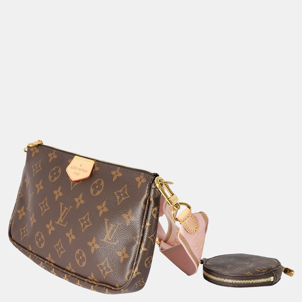 

Louis Vuitton Monogram Canvas & Rose Clair Multi-Pochette Accessoires Bag, Brown