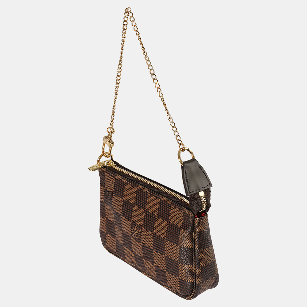 

Louis Vuitton Damier Ebene Mini Pochette Accessories Bag, Brown