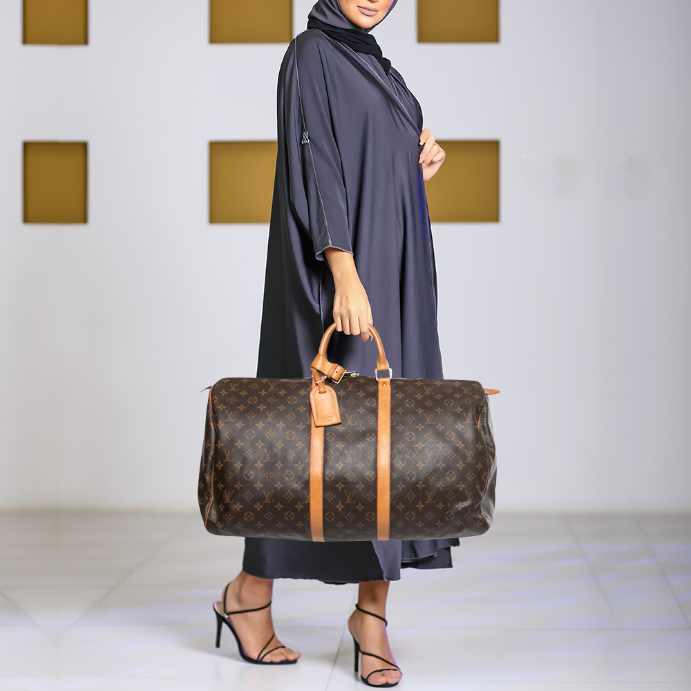 

Louis Vuitton Monogram Canvas Keepall 55 Bag, Brown