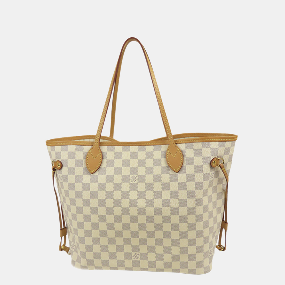 

Louis Vuitton White Damier Azur Neverfull MM