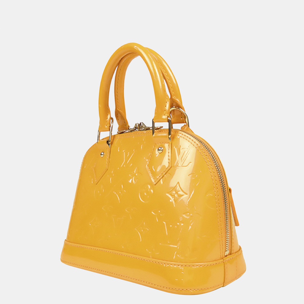 

Louis Vuitton Yellow Vernis Alma BB