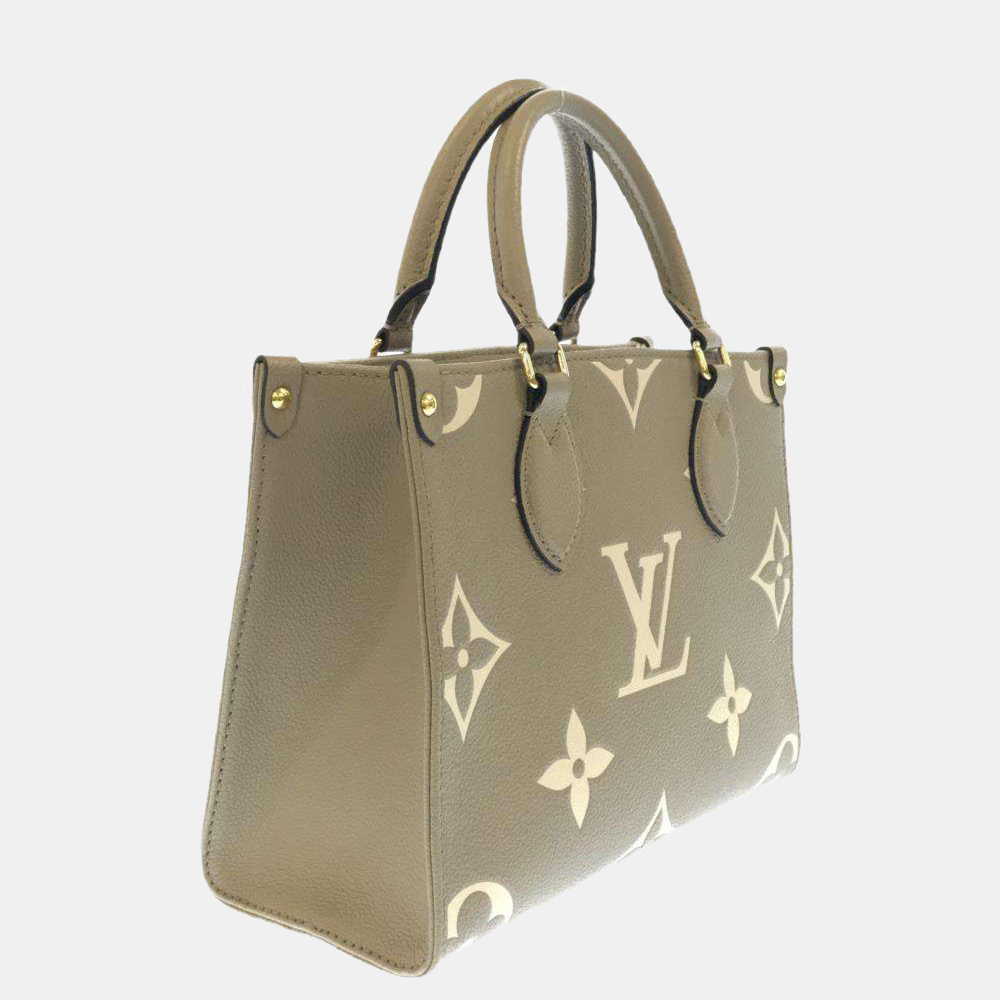 

Louis Vuitton Grey/Cream Empreinte Monogram Leather Giant OnTheGo PM Tote Bag