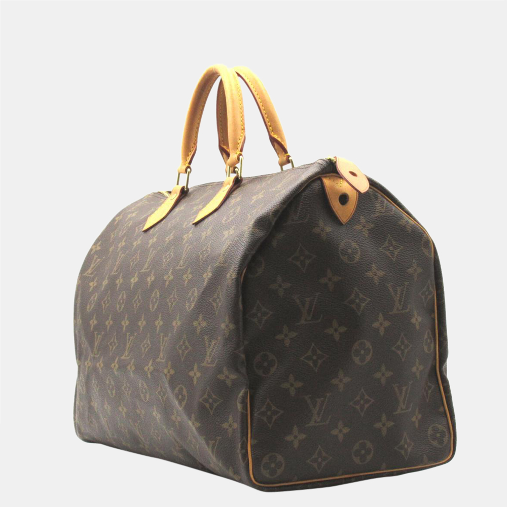 

Louis Vuitton Brown Monogram Canvas Speedy 40 Satchel Bag