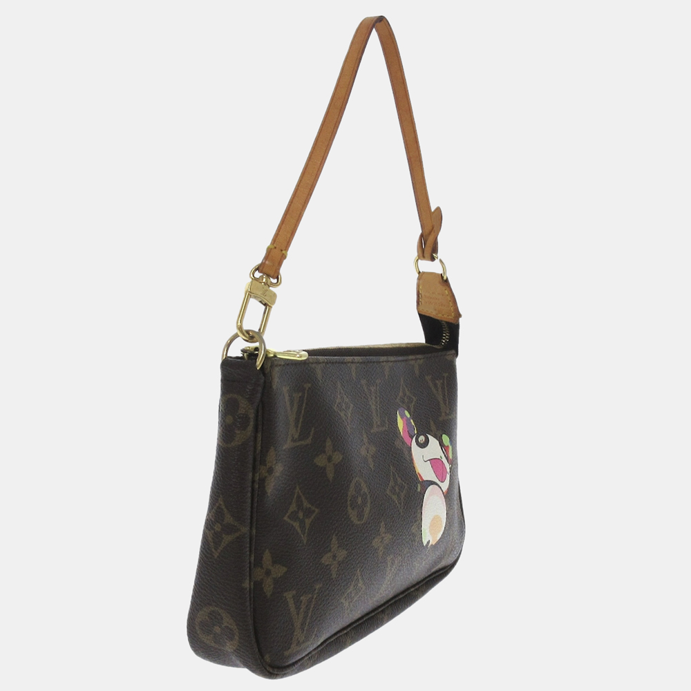 

Louis Vuitton Brown Monogram Pochette Accessoires Takashi Murakami Panda