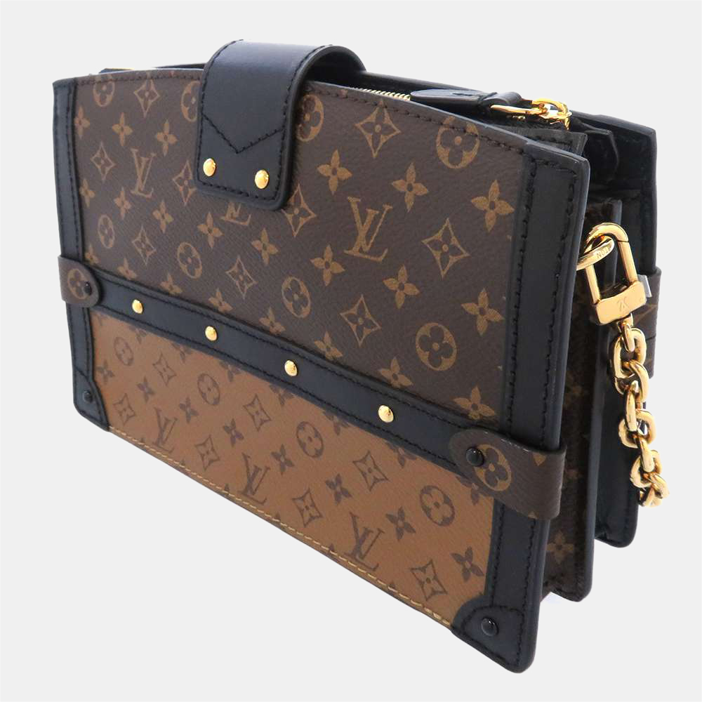 

Louis Vuitton Brown Monogram Canvas Reverse Trunk Clutch Bag