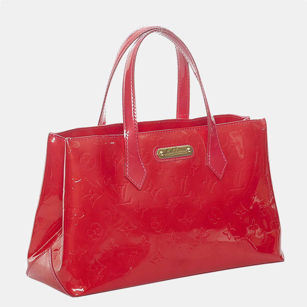 

Louis Vuitton Red Monogram Vernis Wilshire Bag