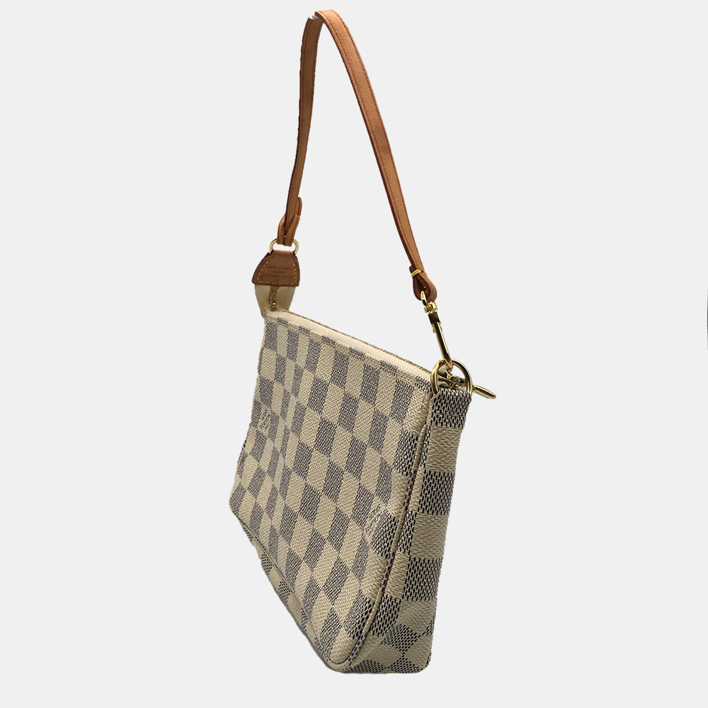 

Louis Vuitton White Damier Azur Pochette Accessoires