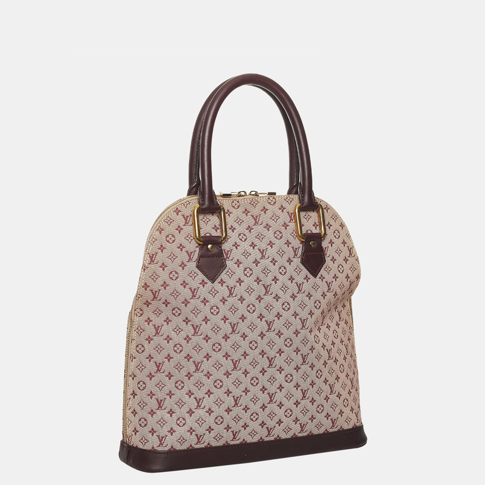 

Louis Vuitton Red Alma Mini Lin Haut
