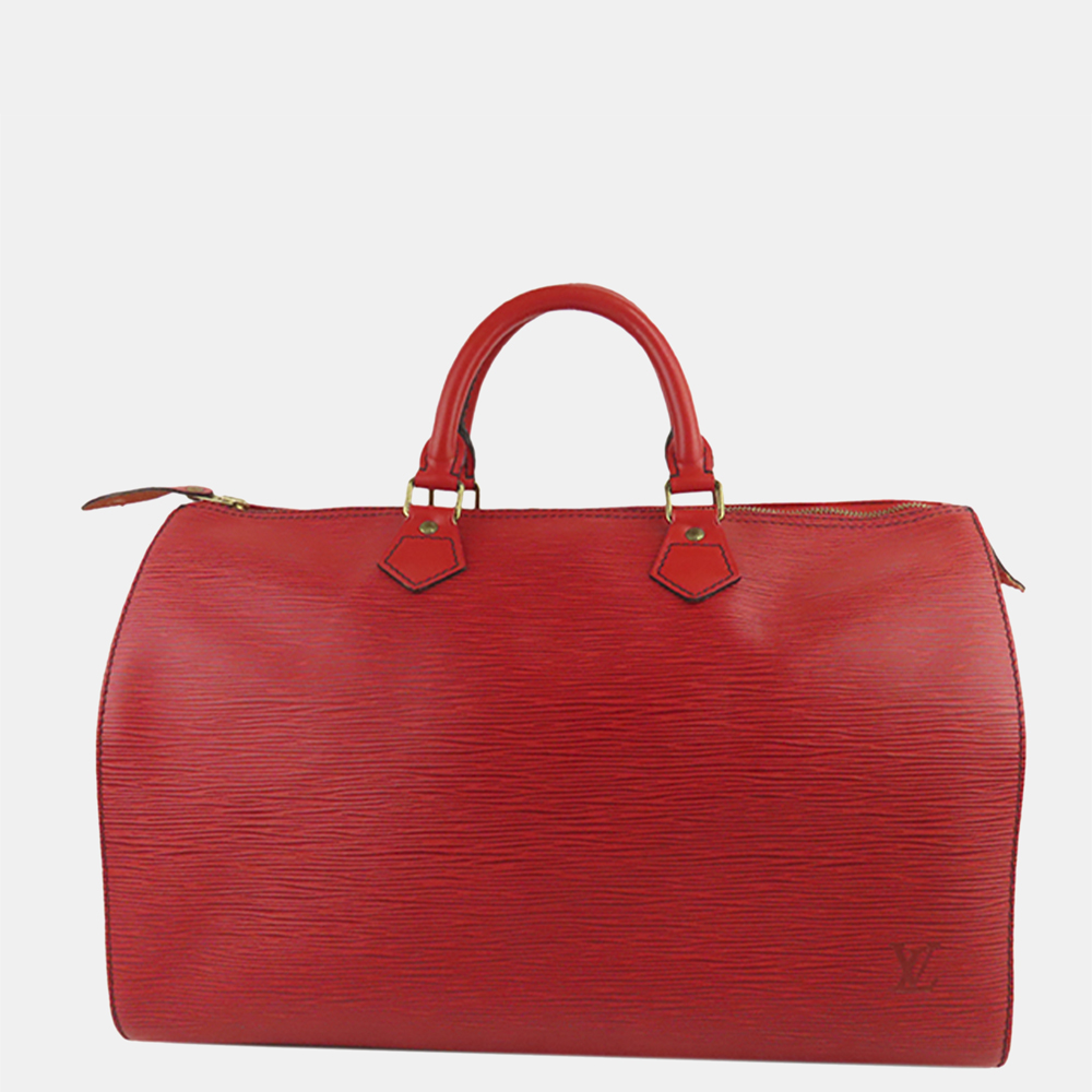 

Louis Vuitton Red Epi Speedy 35