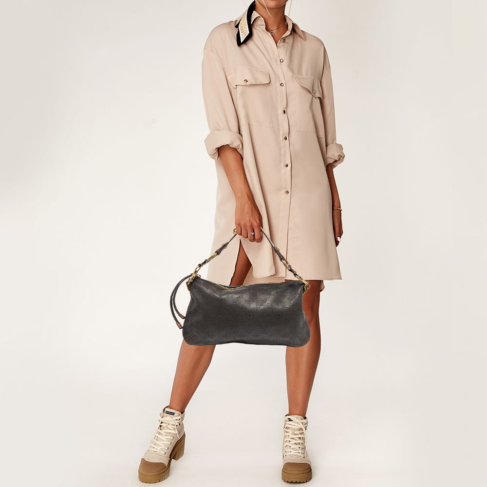 

Louis Vuitton Terre Monogram Mahina Leather Onatah Pochette Bag, Brown