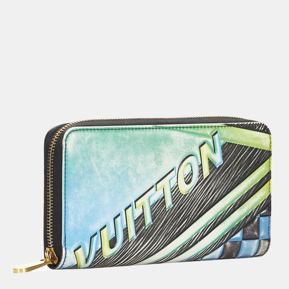 

Louis Vuitton Black/Blue Epi Race Zippy Wallet