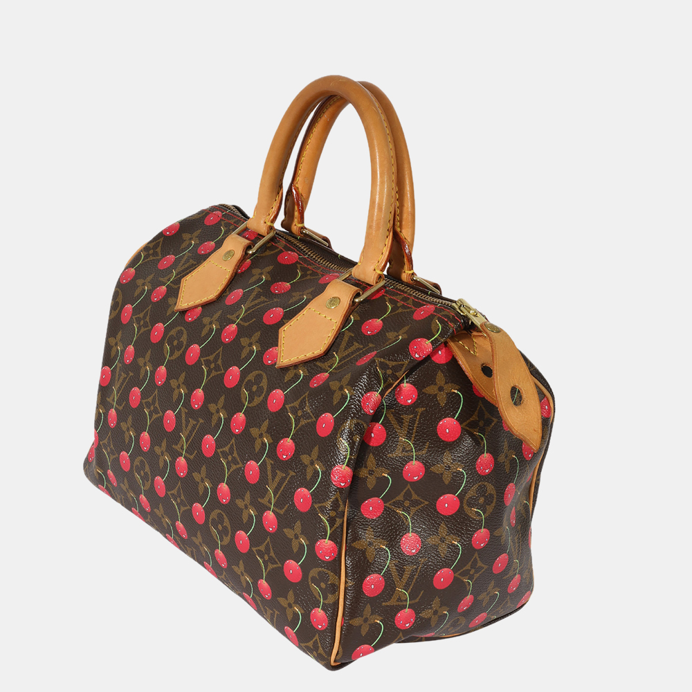 

Louis Vuitton Brown Monogram Canvas Cerises 2005 Speedy 25 Satchel Bag