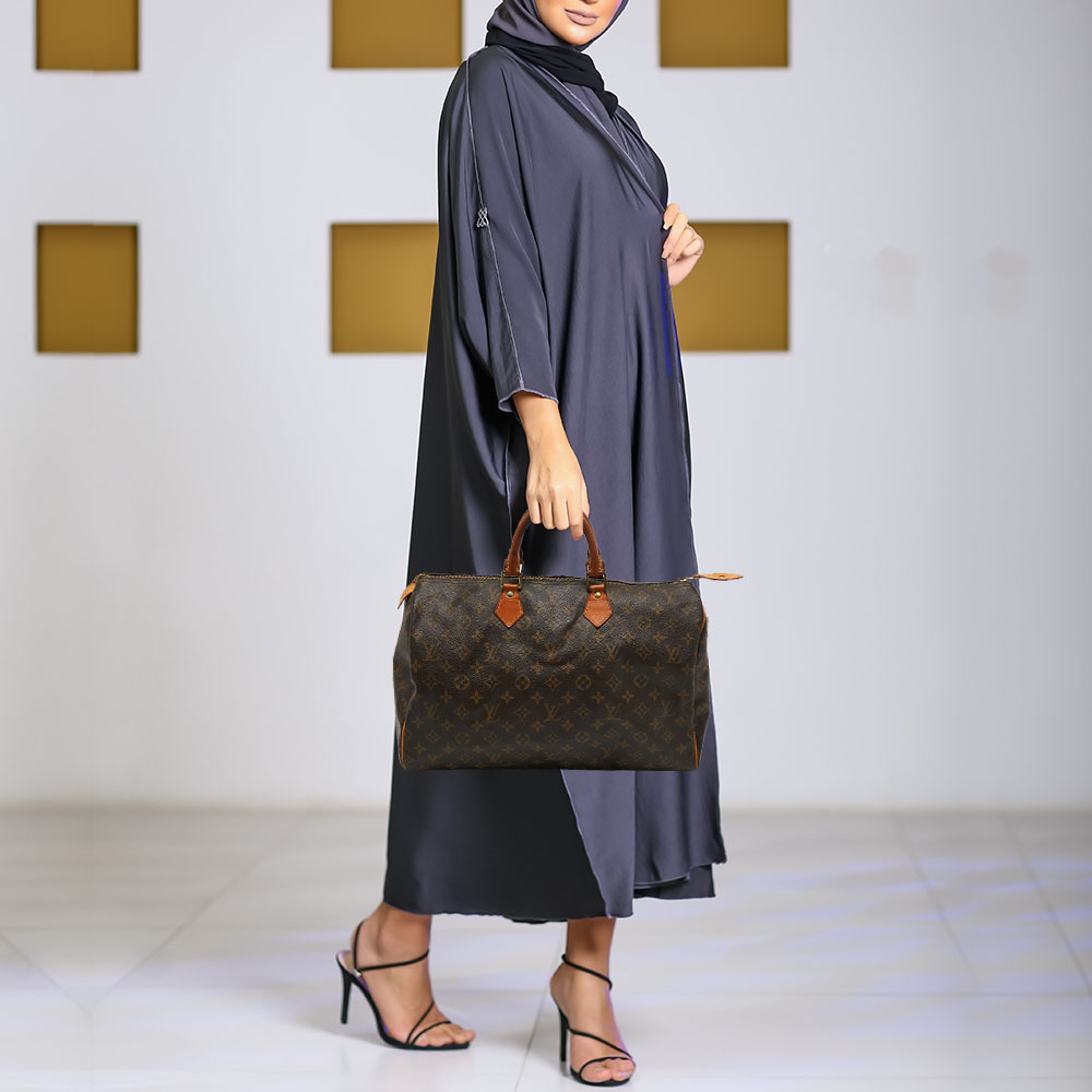 

Louis Vuitton Monogram Canvas Speedy 40 Bag, Brown