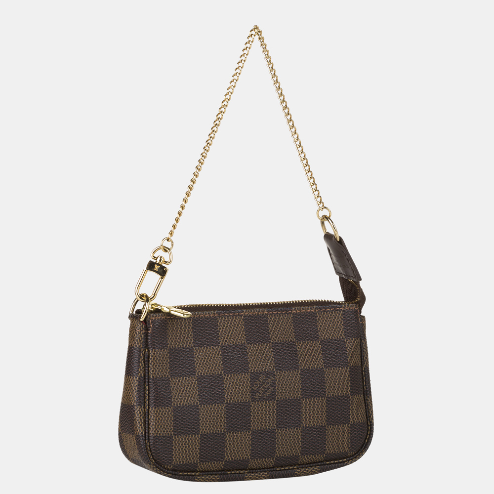 

Louis Vuitton Brown Damier Ebene Mini Pochette Accessoires