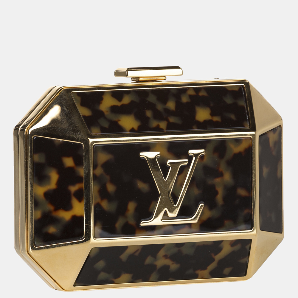 

Louis Vuitton Brown Minaudiere Bijou Tortoise Shell Clutch