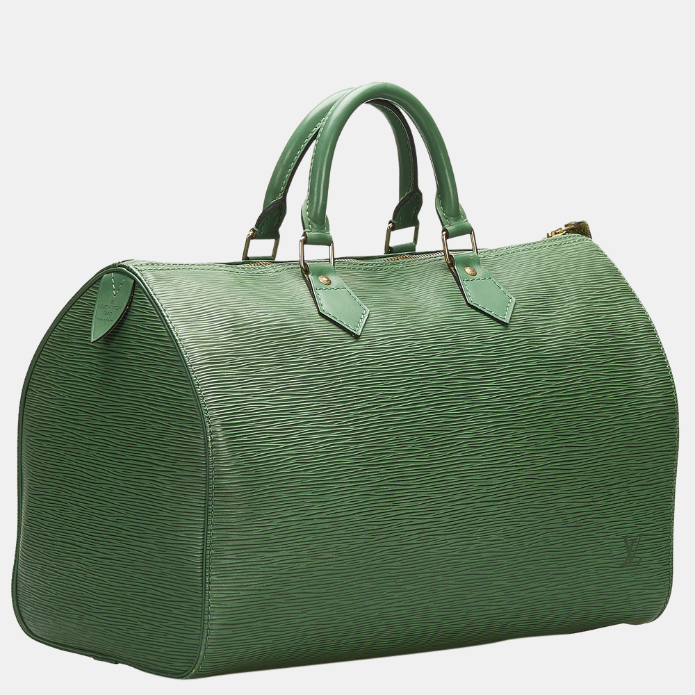 

Louis Vuitton Green Epi Speedy 35