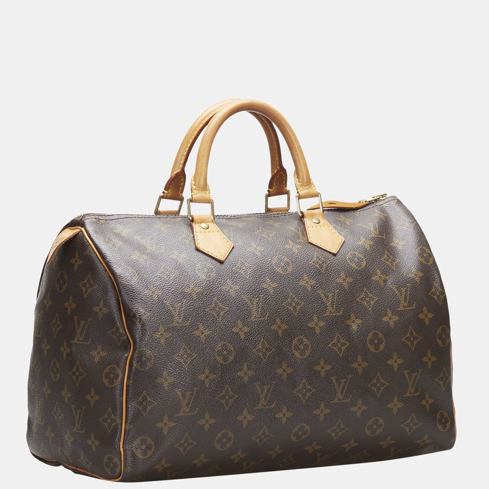 

Louis Vuitton Brown Monogram Speedy 35