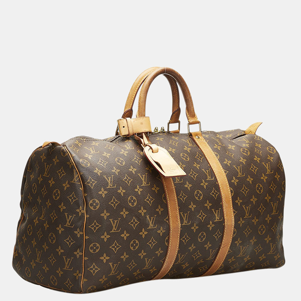 

Louis Vuitton Brown Monogram Canvas Keepall 50 Duffel Bag