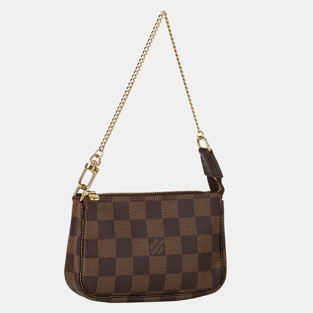 

Louis Vuitton Brown Damier Ebene Mini Pochette Accessoires