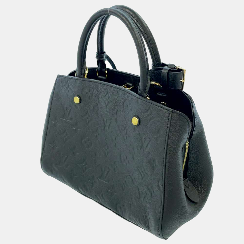 

Louis Vuitton Black Monogram Empreinte Leather Montaigne MM Bag